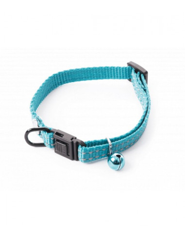 Collier réfléchissant Flash Turquoise pour chat