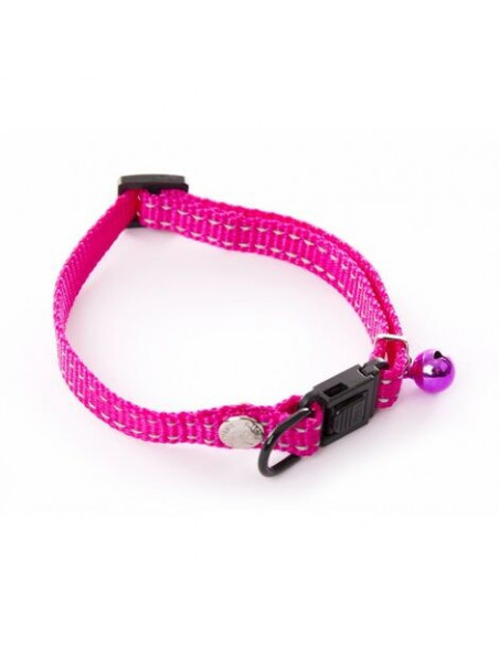 Collier réfléchissant Flash Rose pour chat