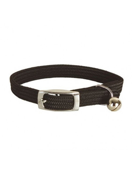 Collier noir élastique pour chat
