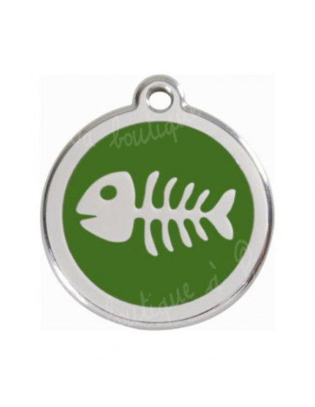 Médaille verte avec arête de poisson