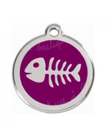 Médaille violette avec arête de poisson