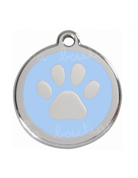 Médaille bleu clair avec patte de chat