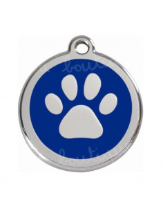 Médaille bleue avec patte de chat
