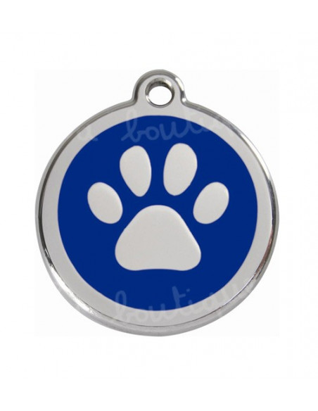 Médaille bleue avec patte de chat