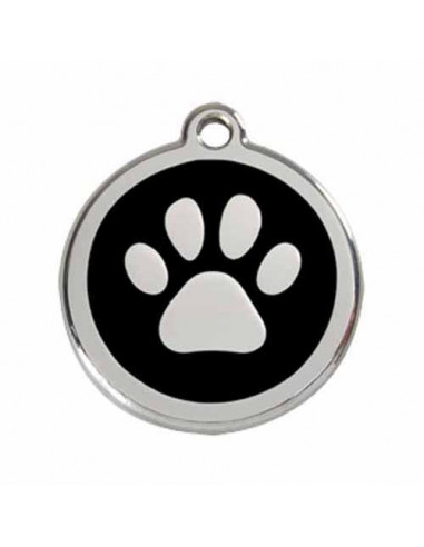 Médaille pour chat noire avec patte