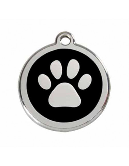 Médaille pour chat noire avec patte