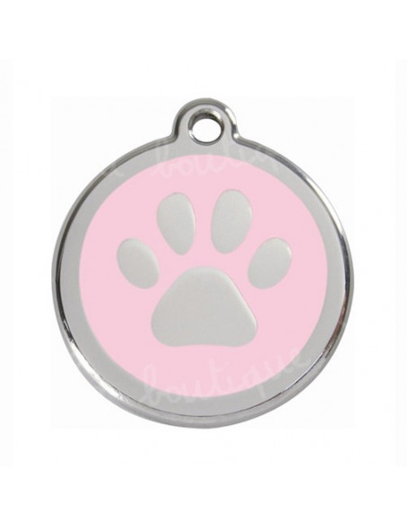 Médaille rose avec patte de chat