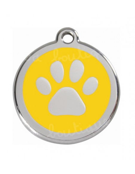 Médaille jaune avec patte de chat