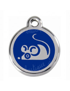 Médaille bleue pour chat avec souris