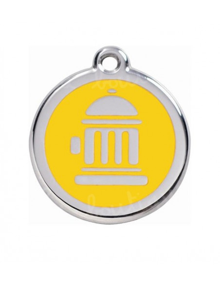 Médaille Chat Borne Incendie 2cm jaune RED DINGO