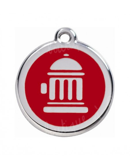 Médaille Chat Borne Incendie 2cm rouge RED DINGO