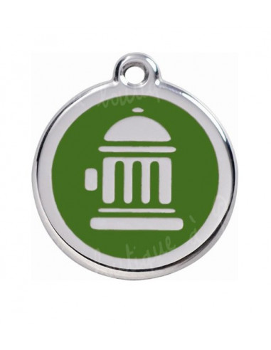 Médaille Chat Borne Incendie 2cm vert RED DINGO