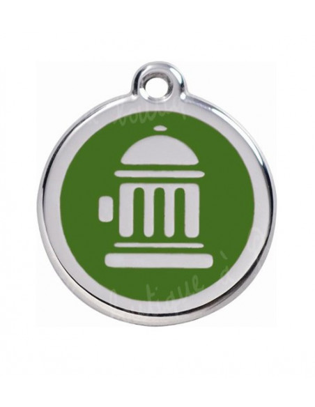 Médaille Chat Borne Incendie 2cm vert RED DINGO