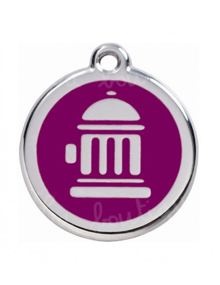 Médaille Chat Borne Incendie 2cm violet RED DINGO