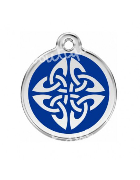 Médaille bleu foncé avec logo tribal pour chat