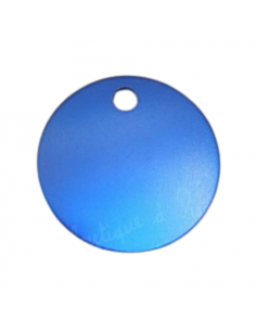 Médaille ronde 25mm bleue pour chat