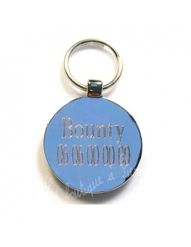 La Boutique à Pierrot  - Médaille pour chat  avec paillettes 2,5cm