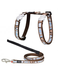 Harnais + laisse pour chat Red Dingo circadelic marron