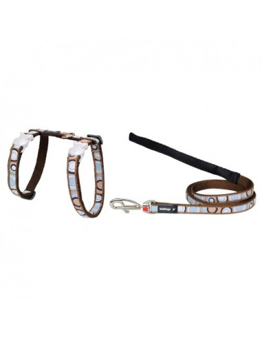 Harnais + laisse pour chat à motifs...