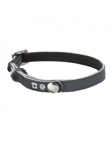 Porte adresse gris Bobby pour chat