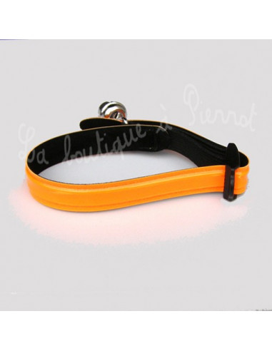 Collier Martin Sellier orange avec bande réfléchissante pour chat