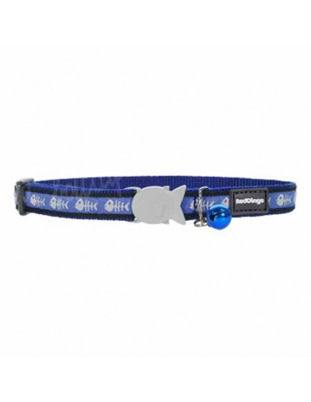 Collier Red Dingo bleu avec arête de poisson pour chat
