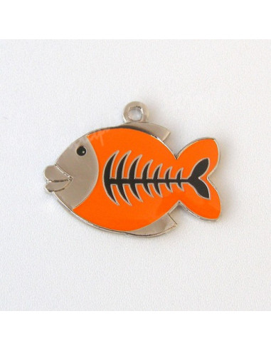 Collier + médaille gravée Poisson...
