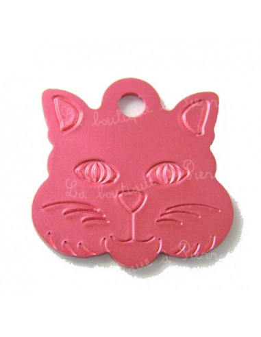 Médaille gravée de style tête de chat Rose