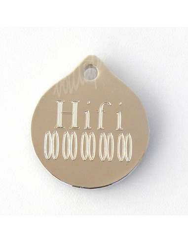 Médaille pour chat "Coeur strass" 2cm