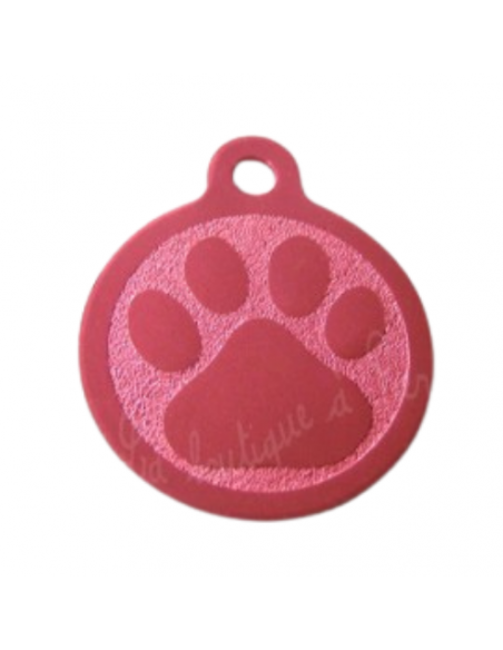 Médaille Ronde en 3,2cm Patte pour Chien - La Boutique à Pierrot