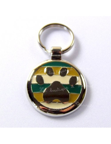 Médaille pour chien avec patte couleur camouflage