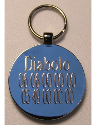 Médaille pour chien "Patte relief" 3 cm