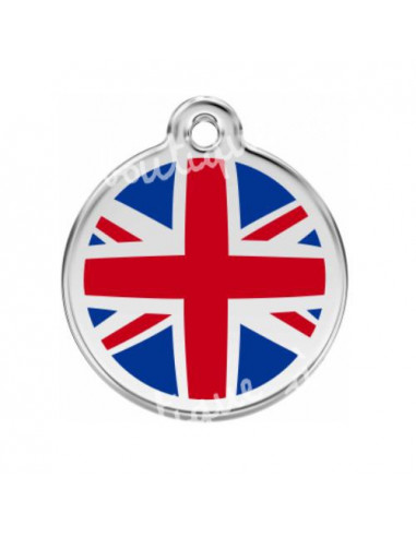 Médaille pour chien Red Dingo, drapeau UK 3cm