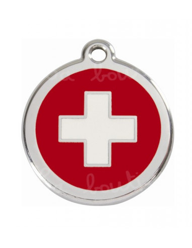 Médaille pour chien Red Dingo, drapeau Suisse 3cm