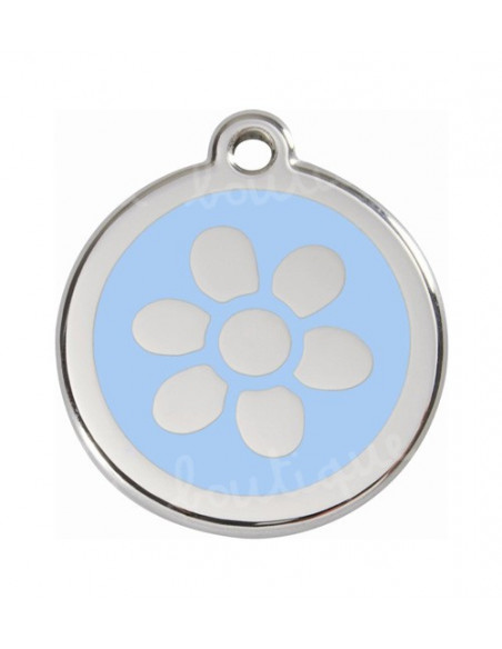 Médaille chien Red Dingo fleur à pétales 2cm - La Boutique à Pierrot