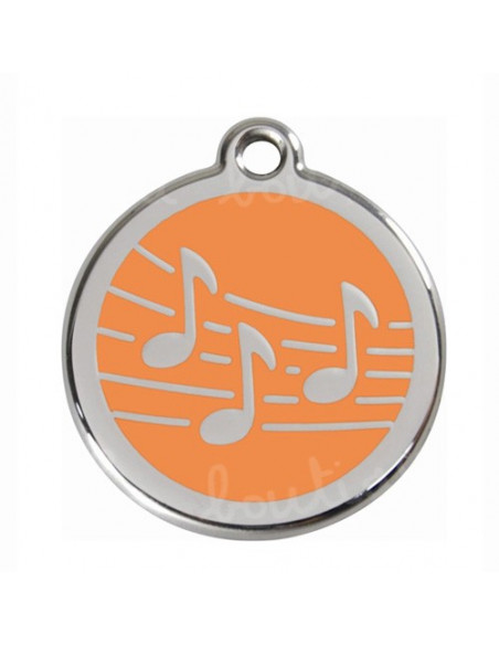 Médaille Red Dingo Music sur fond coloré 2cm - La Boutique à Pierrot