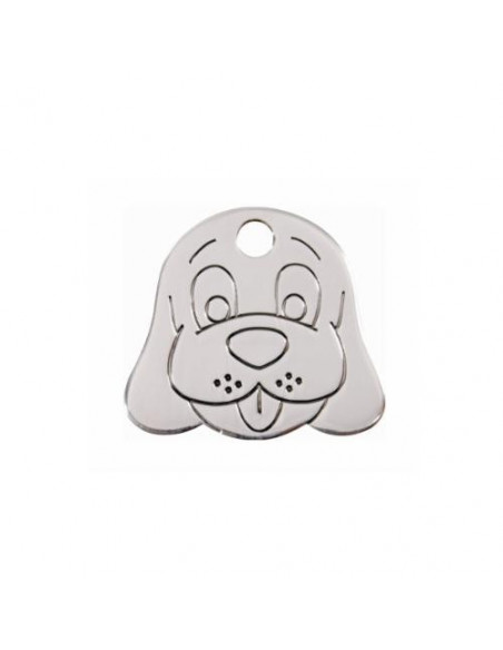 Médaille pour chien red dingo 2,2 x 2cm, tête de chien en acier