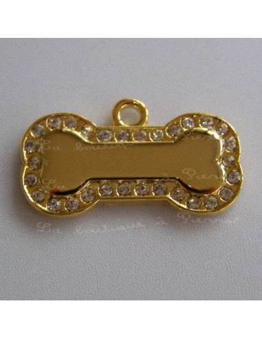 Médaille pour chien Mini Os 2,5 x 1,5cm - La Boutique à Pierrot