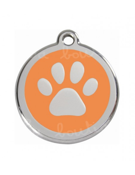 Médaille chien Red Dingo patte de chien sur fond 3cm - La Boutique à Pierrot