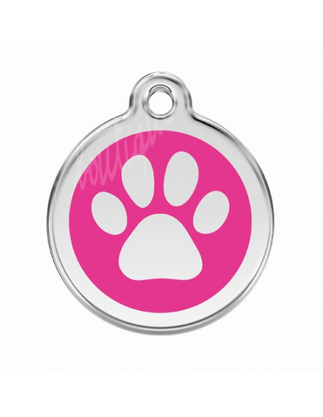 Médaille chien Red Dingo patte de chien sur fond 3cm - La Boutique à Pierrot