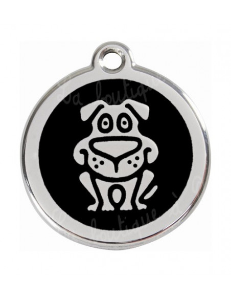 Médaille noir avec chien sympa