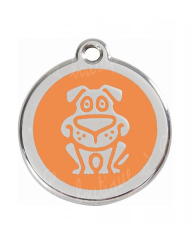Médaille orange avec chien sympa