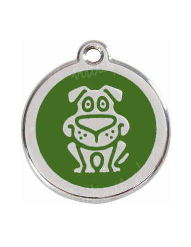 Médaille vert avec chien sympa