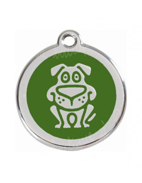 Médaille vert avec chien sympa
