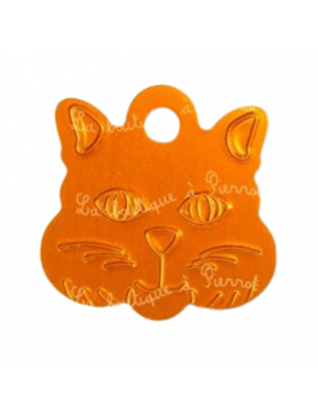 Médaille gravée tête de chaton en Alu - La Boutique à Pierrot -