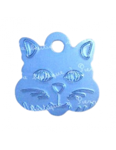 Médaille gravée tête de chaton en Alu - La Boutique à Pierrot -