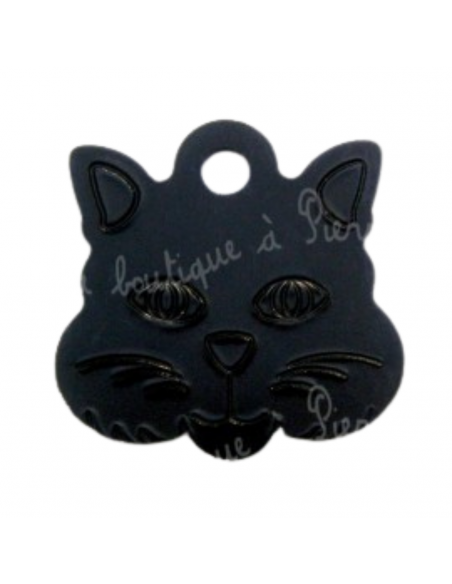 Médaille tête de chat Alu 2,9 x 2,9cm - La Boutique à Pierrot