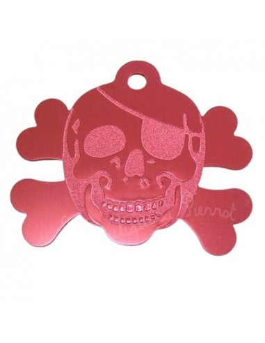 Médaille pour chat "Pirate" 3,7cmx3,3cm