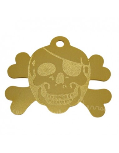 Médaille pour chat "Pirate" 3,7cmx3,3cm