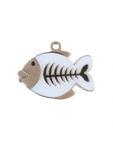 Médaille pour chat petit poisson gravée - La Boutique à Pierrot